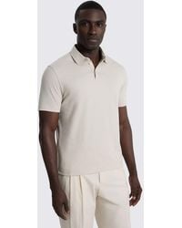 Moss - Oatmeal Cotton Jersey Polo Shirt - Lyst