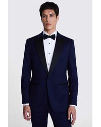 Moss - Tailored Fit Twill Peak Lapel Tuxedo Suit Jacket - Lyst