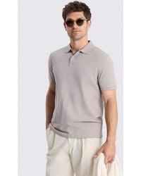 Moss - Granite Cotton Piqué Polo Shirt - Lyst