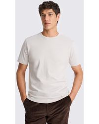 Moss - Light Taupe Cotton Crew-Neck T-Shirt - Lyst