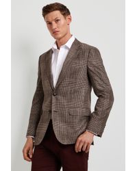 Ermenegildo Zegna Tailored Fit Brown Check Jacket