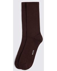 Moss - Mercerised Ribbed Sock - Lyst