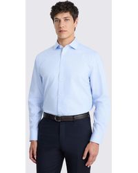 Moss - Regular Fit Sky Stripe Non-Iron Cotton Shirt - Lyst