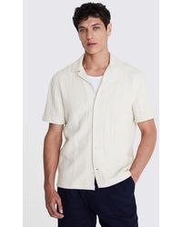 Moss - Light Stripe Woven Cuban Collar Shirt - Lyst