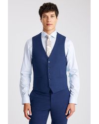 Moss - Slim Fit Slub Waistcoat - Lyst