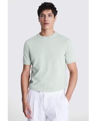 Moss - Linen Blend Light Sage T-Shirt - Lyst