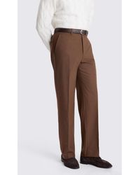 Moss - Relaxed Fit Chestnut Flannel Trousers - Lyst