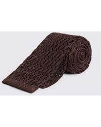 Moss - Chocolate Silk Knitted Tie - Lyst