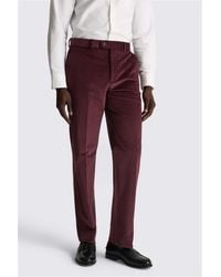 Moss - Tailored Fit Mulberry Cord Trousers - Lyst