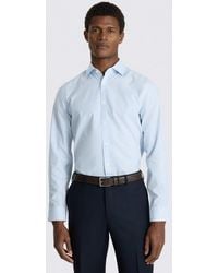Moss - Slim Fit Light Bengal Stripe Non-Iron Cotton Shirt - Lyst