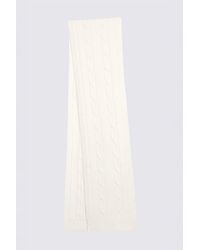 Moss - Off- Cable-Knit Wool Scarf - Lyst