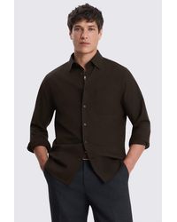 Moss - Dark Washed Cotton Oxford Shirt - Lyst