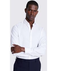 Moss - Tailored Fit Royal Oxford Non-Iron Shirt - Lyst