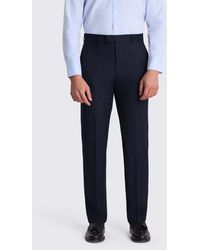 Moss - Tailored Fit Ink Stretch Trousers - Lyst