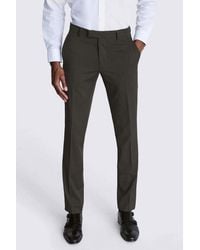 Moss - Slim Fit Charcoal Stretch Trousers - Lyst