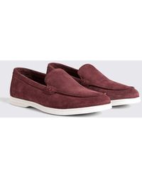 Moss - Lewisham Dusty Suede Casual Loafers - Lyst