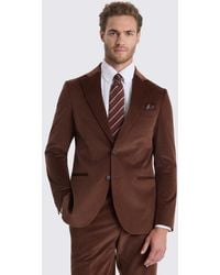 Moss - Tailored Fit Chestnut Cord Suit Suit Jacket - Lyst
