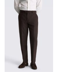 Moss - Tailored Fit Dark Tweed Trousers - Lyst