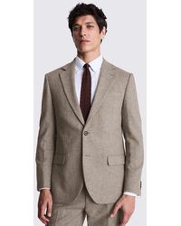 Moss - Tailored Fit Stone Donegal Tweed Suit Jacket - Lyst