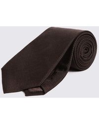 Moss - Dark Silk Semi Plain Tie - Lyst