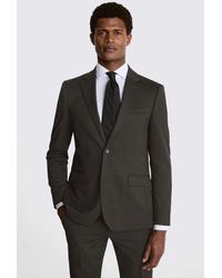 Moss - Slim Fit Charcoal Stretch Suit Jacket - Lyst