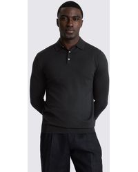 Moss - Merino Long-Sleeve Polo Shirt - Lyst