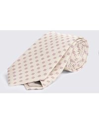 Moss - Off- Silk Ditsy Medallion Tie - Lyst