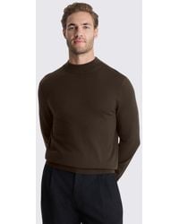 Moss - Merino Mock-Neck Jumper - Lyst