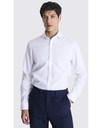 Moss - Slim Fit Pinpoint Oxford Contrast Non Iron Shirt - Lyst