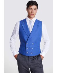 Moss - Tailored Fit Royal Linen Morning Waistcoat - Lyst