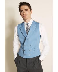 Moss - Tailored Fit Sky Morning Waistcoat - Lyst
