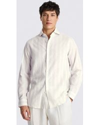 Moss - Stripe Cotton & Linen Shirt - Lyst