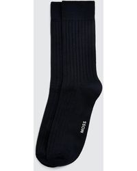 Moss - Fine Ribbed Socks - Lyst