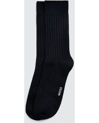 Moss - Fine Ribbed Socks - Lyst