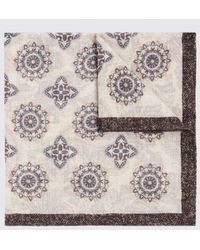 Tessitura bottinelli - Italian Chocolate Double Faced Wool Pocket Square - Lyst