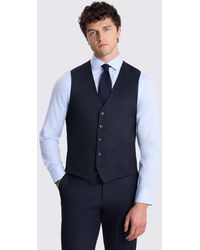Moss - Tailored Fit Ink Stretch Waistcoat - Lyst