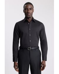 Moss - Premium Tailored Fit Sateen Shirt - Lyst