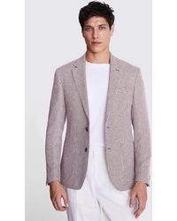 Moss - Slim Fit Copper Houndstooth Suit Jacket - Lyst