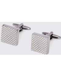 Moss - Gunmetal Textured Cufflinks - Lyst