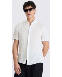 Moss - Short Sleeve Linen Shirt - Lyst