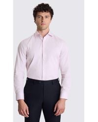 Moss - Tailored Fit Stripe Cotton Shirt - Lyst