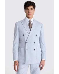 Moss - Tailored Fit Light Flannel Suit Jacket - Lyst