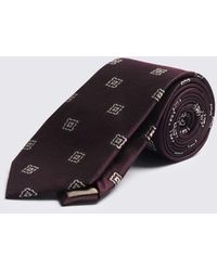 Moss - Burgundy Silk Medallion Tie - Lyst
