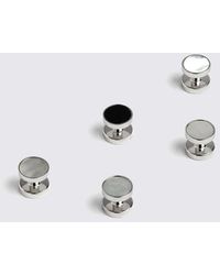 Moss - Reversible Onyx & Mother Of Pearl Dress Studs - Lyst