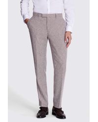 Moss - Slim Fit Copper Houndstooth Trousers - Lyst
