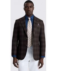 E thomas - Italian Tailored Fit Check Jacket - Lyst