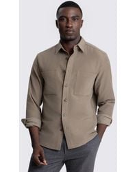 Moss - Italian Taupe Moleskin Overshirt - Lyst