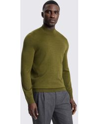 Moss - Merino Mock-Neck Jumper - Lyst