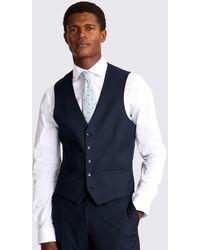Moss - Slim Fit Ink Stretch Waistcoat - Lyst