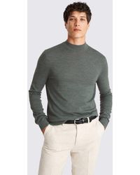 Moss - Mid Merino-Blend Mock-Neck Jumper - Lyst